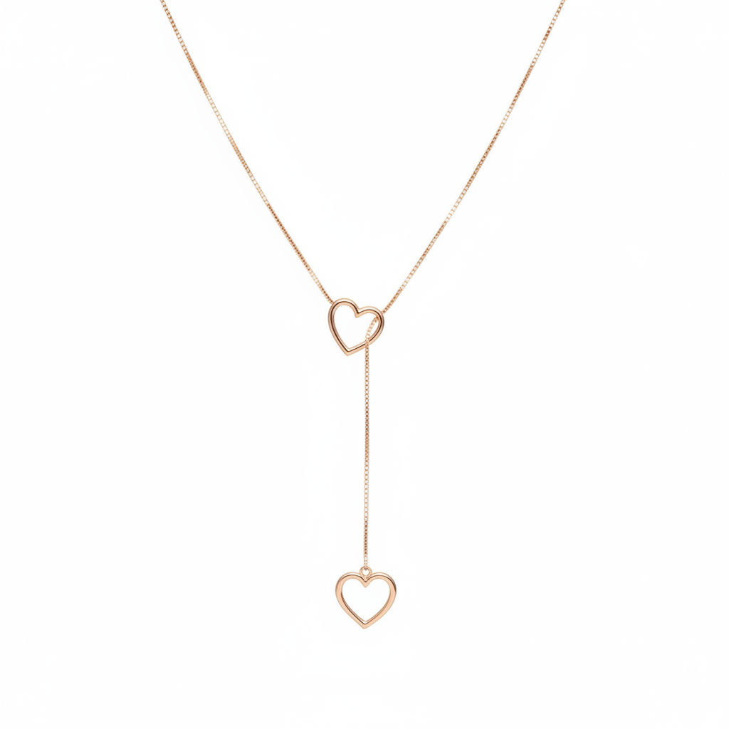 NECKLACE TIE STYLE HEART