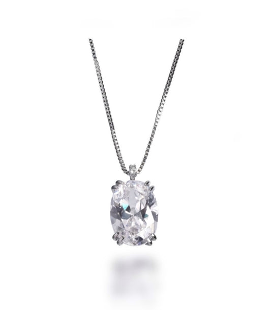 NECKLACE OVAL CUBIC ZIRCON