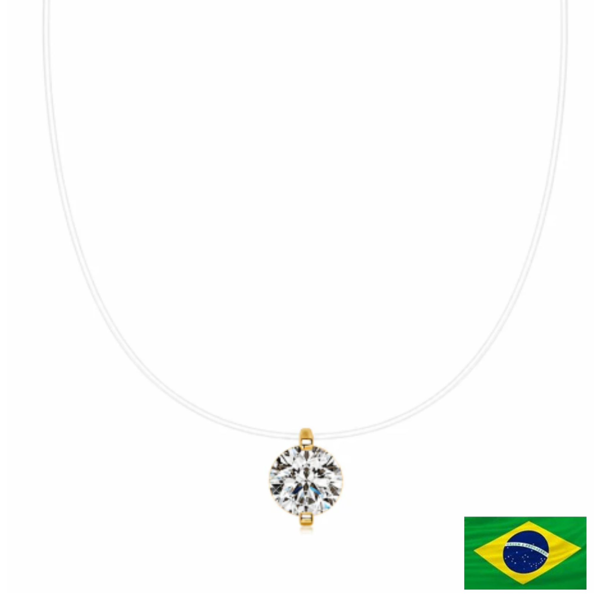 COLAR FIO DE NYLON MOISSANITE 5MM