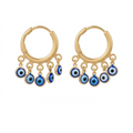 EARRING HOOPS MINI GREEK EYES