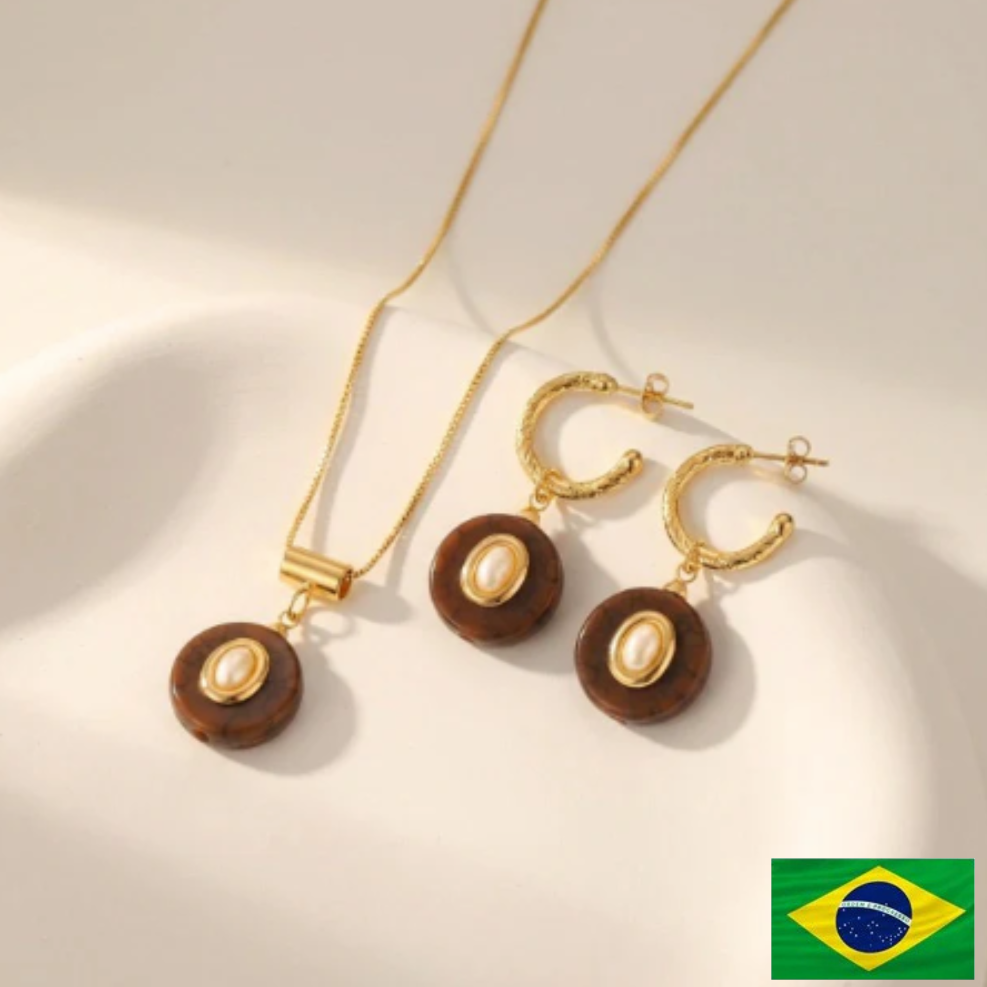 NECKLACE+EARRINGS JEWELRY SET RESIN FASHIONABLE