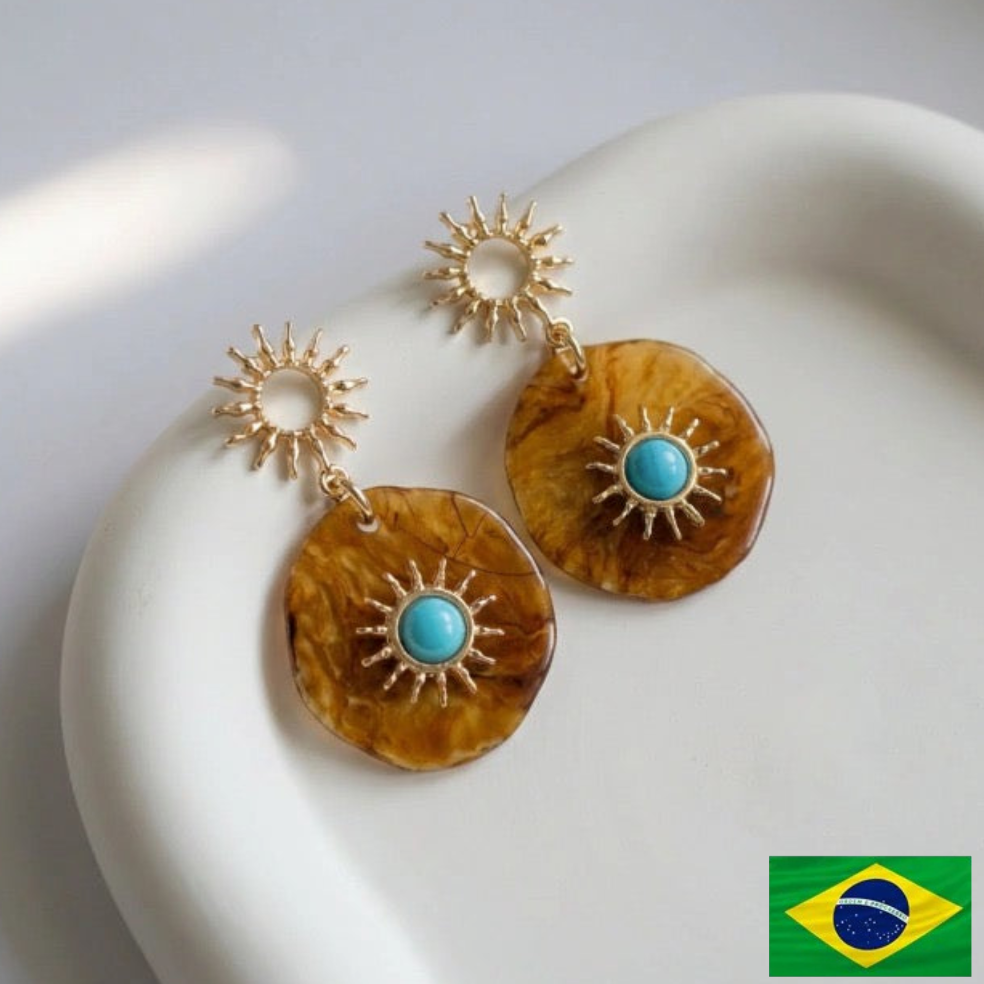 EARRINGS SUNNY RESIN SUN