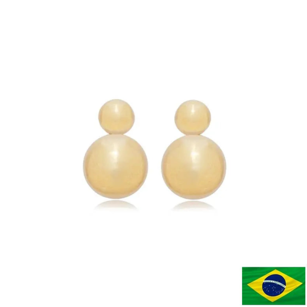 EARRINGS TWO SPHERES
