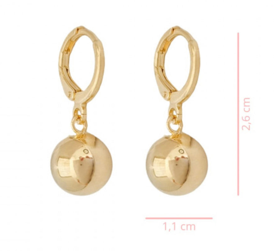 EARRING HOOP WITH SPHERE