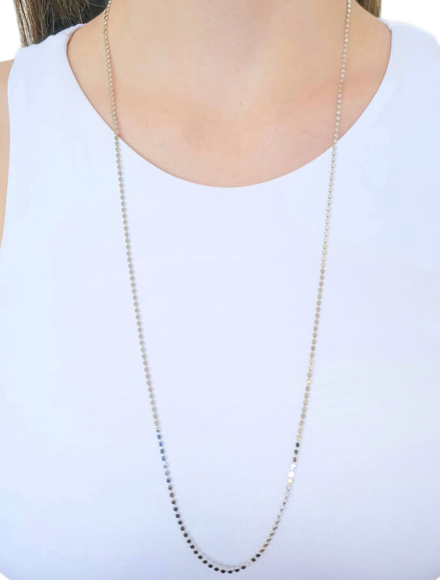 NECKLACE LONG FLAT SPHERES