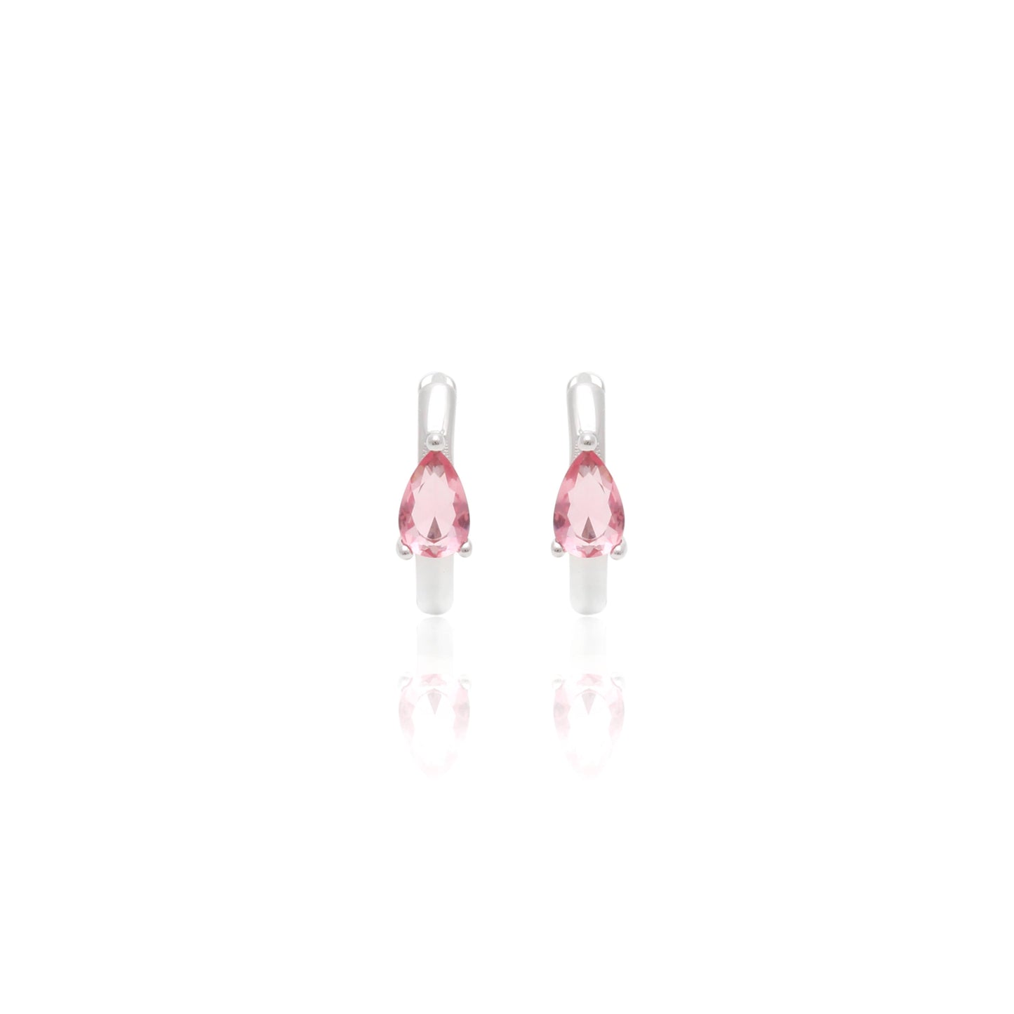 EARRING HOOP PINK TURMALINA