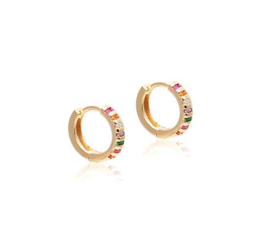 EARRING HOOP COLOR CRYSTALS