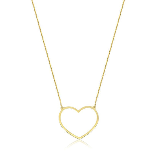 NECKLACE THIN HEART CONTOURN