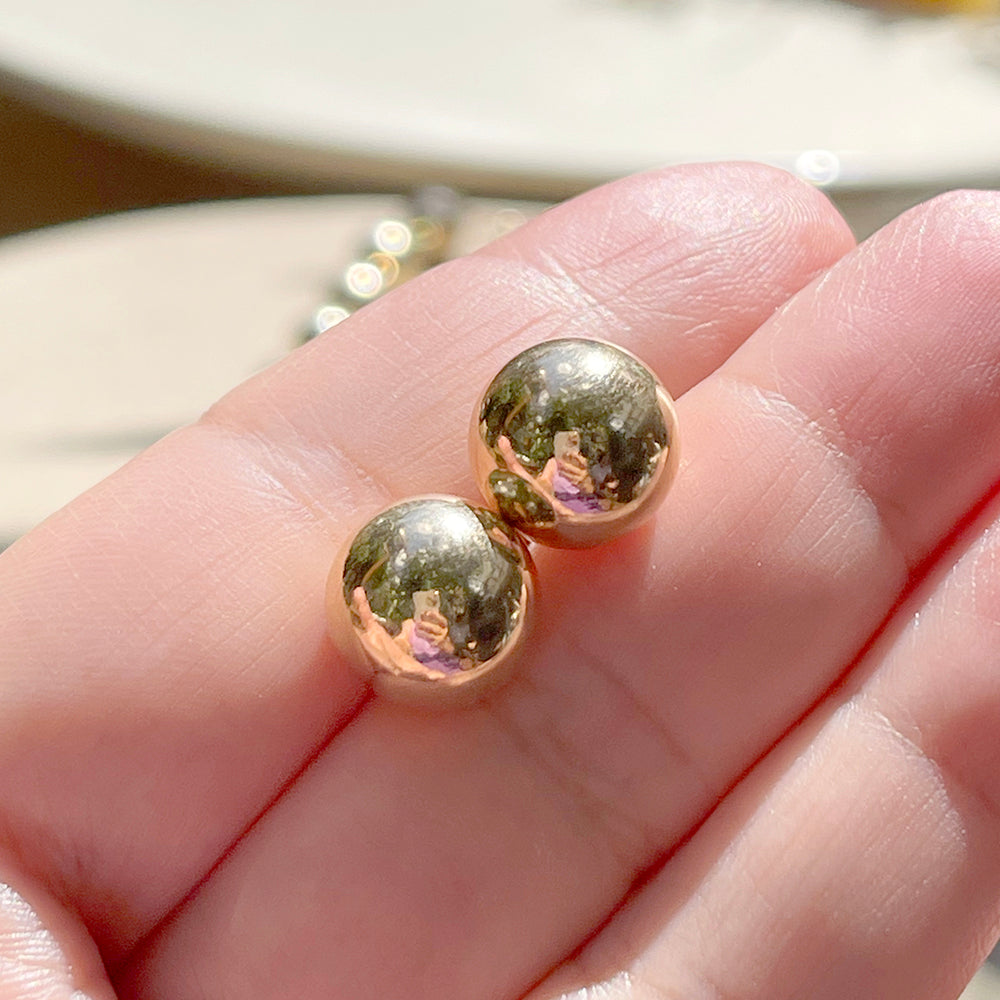 EARRING SPHERE STUD 10MM