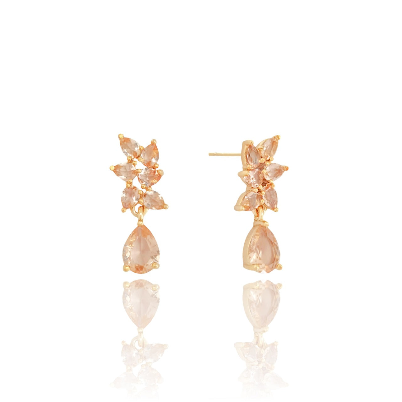 EARRING ZIRCON TEAR DROPS