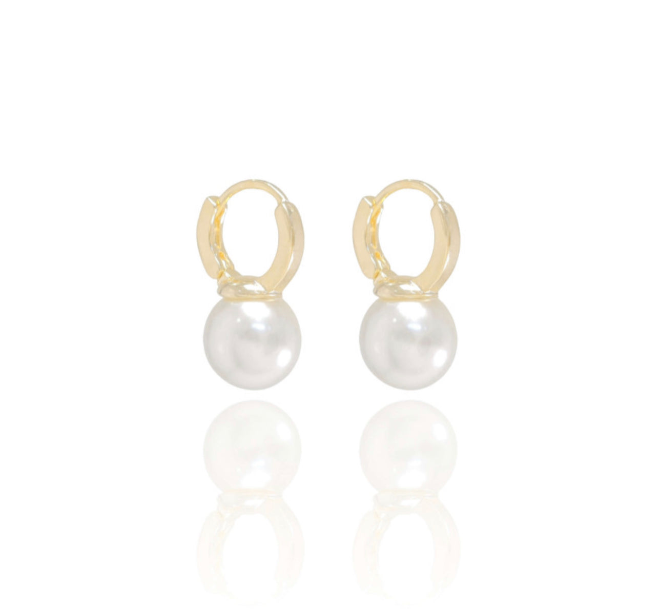 EARRING HOOP+PEARL