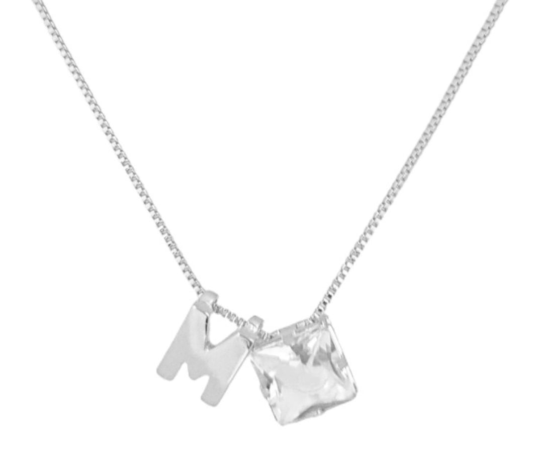 NECKLACE CRYSTAL+LETTER