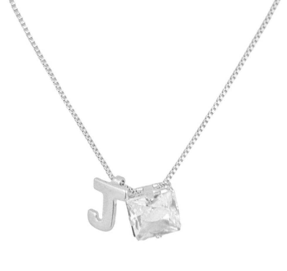 NECKLACE CRYSTAL+LETTER