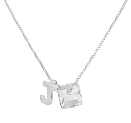 NECKLACE CRYSTAL+LETTER