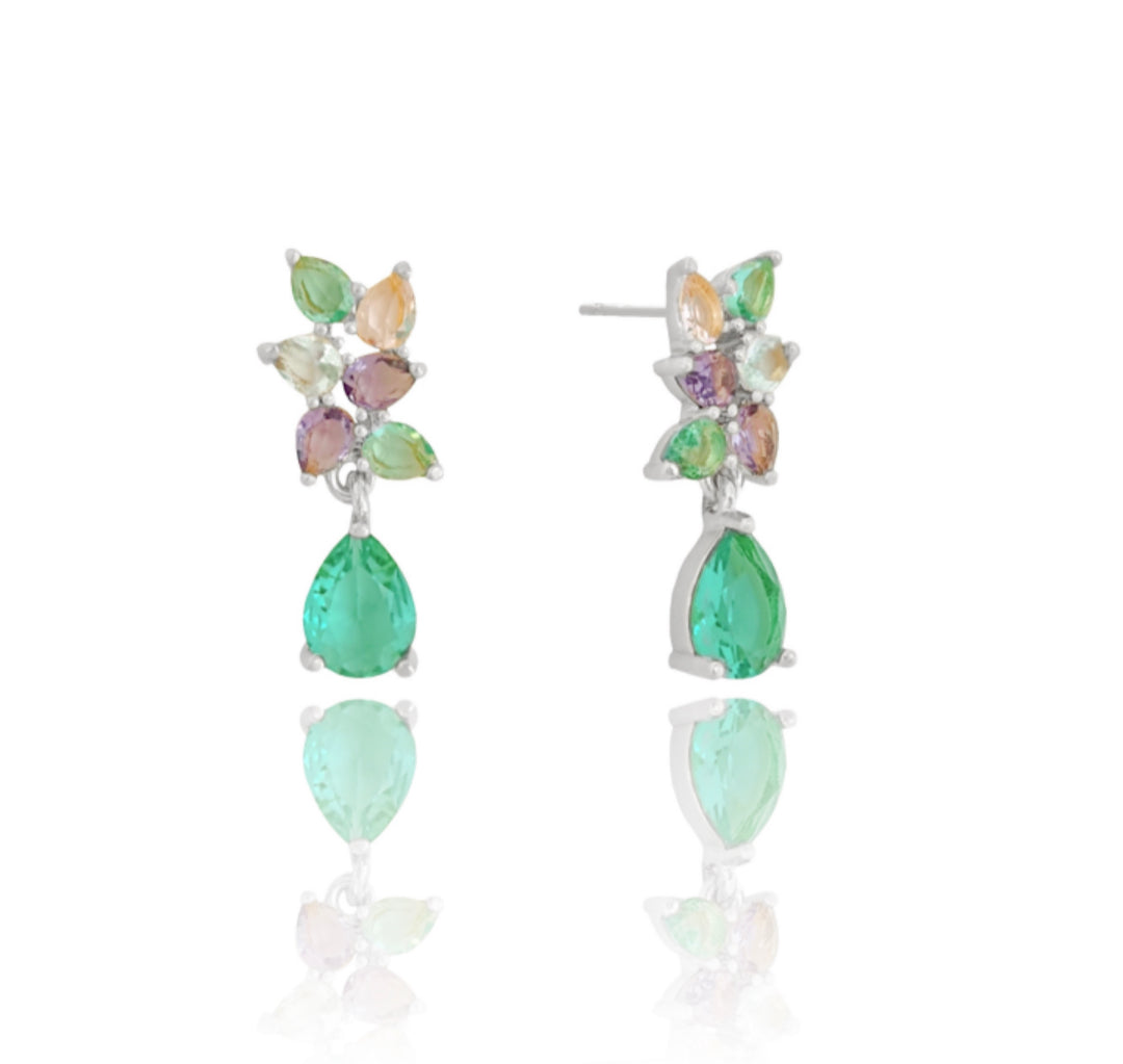 EARRING ZIRCON TEAR DROPS