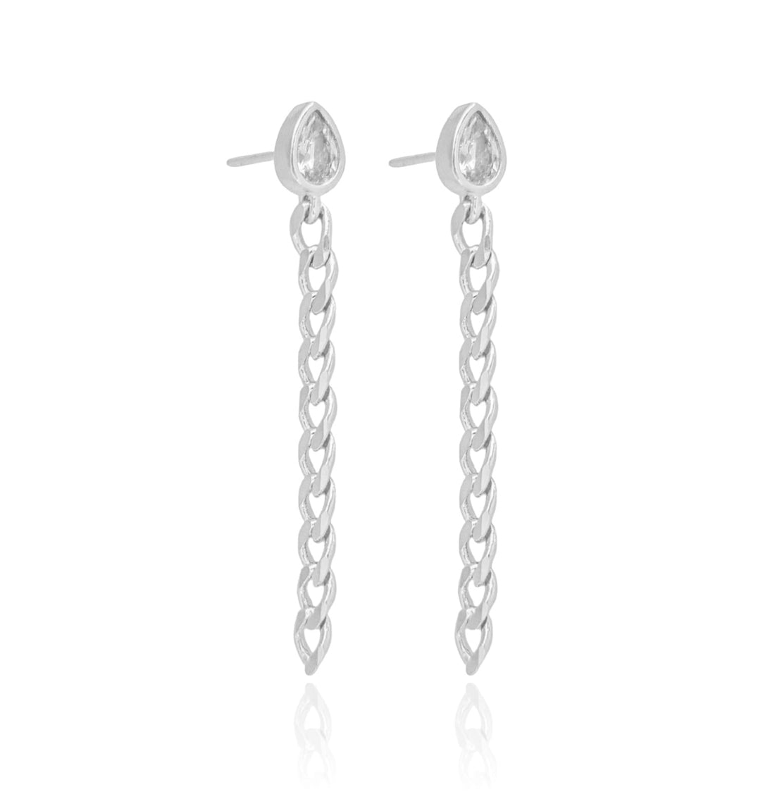 EARRING CUBIC ZIRCON CHAIN