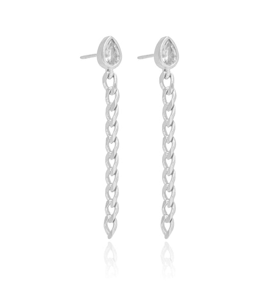 EARRING CUBIC ZIRCON CHAIN