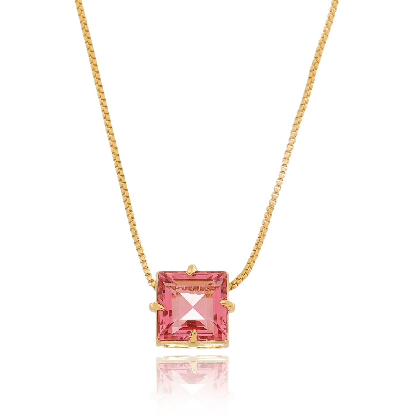 NECKLACE SQUARE CRYSTAL